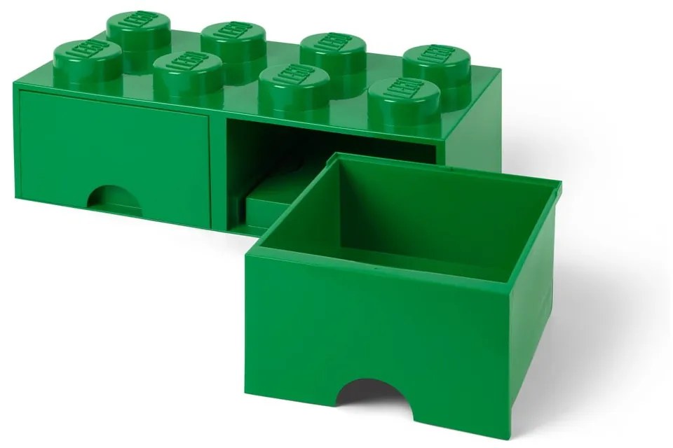 Zielony pojemnik z 2 szufladami LEGO®