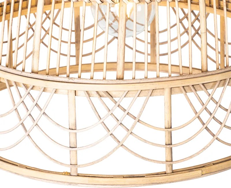 Orientalna lampa wisząca z rattanu 49 cm - Michelle