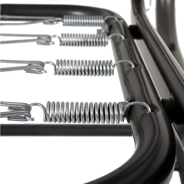 Huśtawka ogrodowa metalowa, 4-osobowa, rozkładana