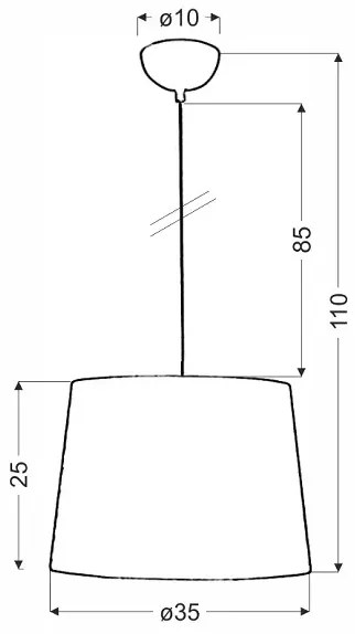 Metalowa lampa wisząca z wzorzystym abażurem - V051-Elosi