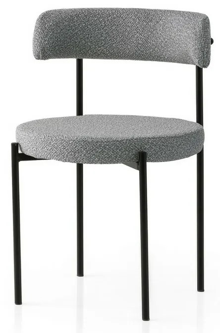 Zestaw krzeseł do jadalni Gini Dark Grey andBlack, 2 szt.
