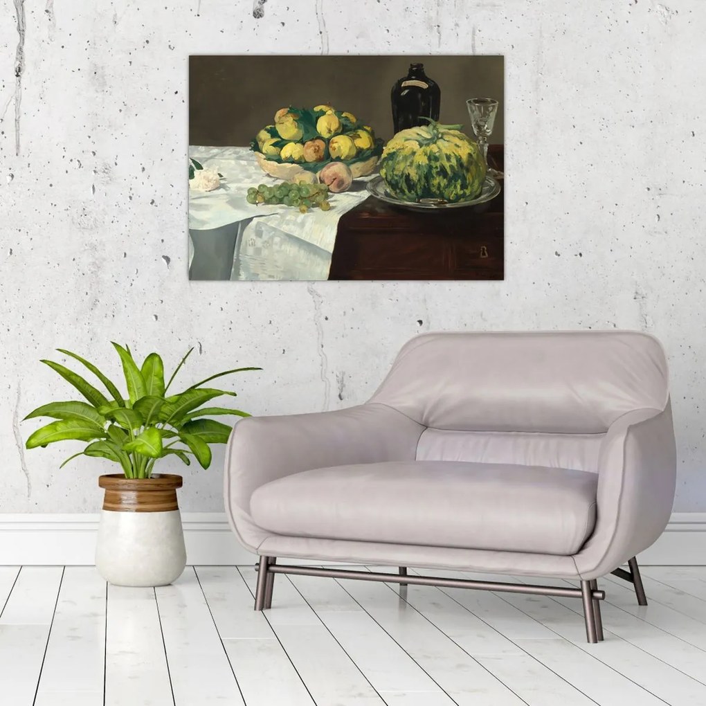 Obraz - Edouard Manet, Still Life with Melon and Peaches, reprodukcje (70x50 cm)
