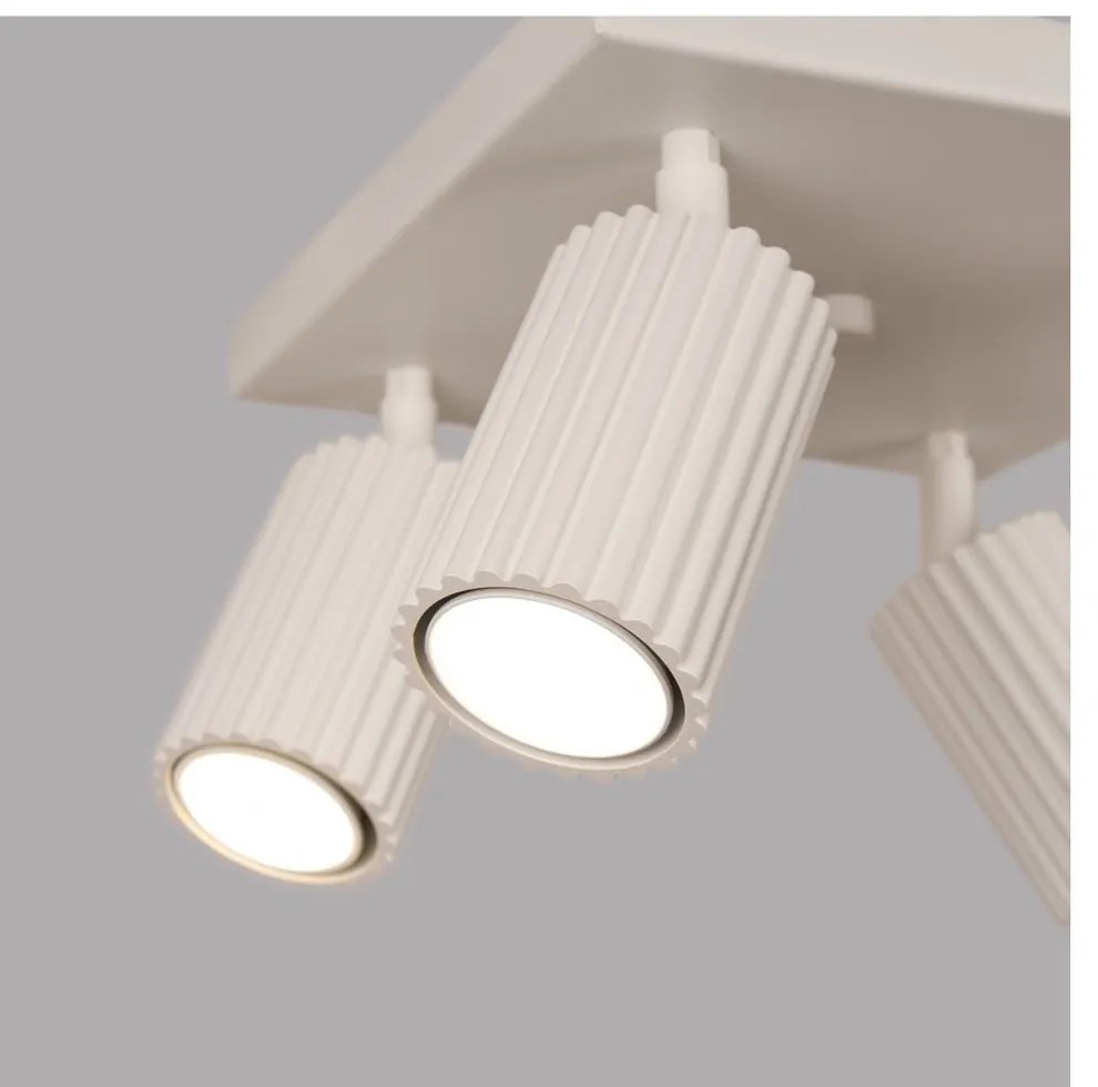 Kremowa lampa punktowa 25x25 cm Gleam – Sollux