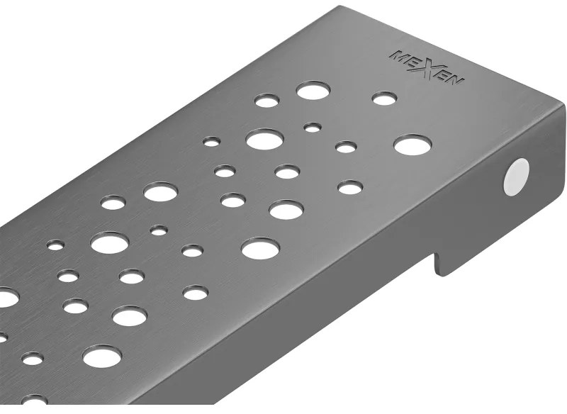 Mexen Flat M12 maskownica do odpływu liniowego 80 cm, gun gray szczotkowany - 1E21080