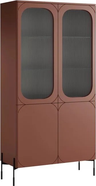 Witryna Sonatia 100 cm czterodrzwiowa - burgund