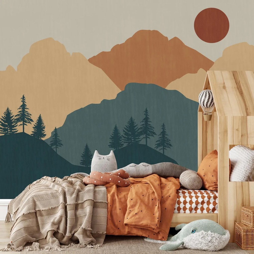 Fototapeta - Góry vintage (196x136 cm)