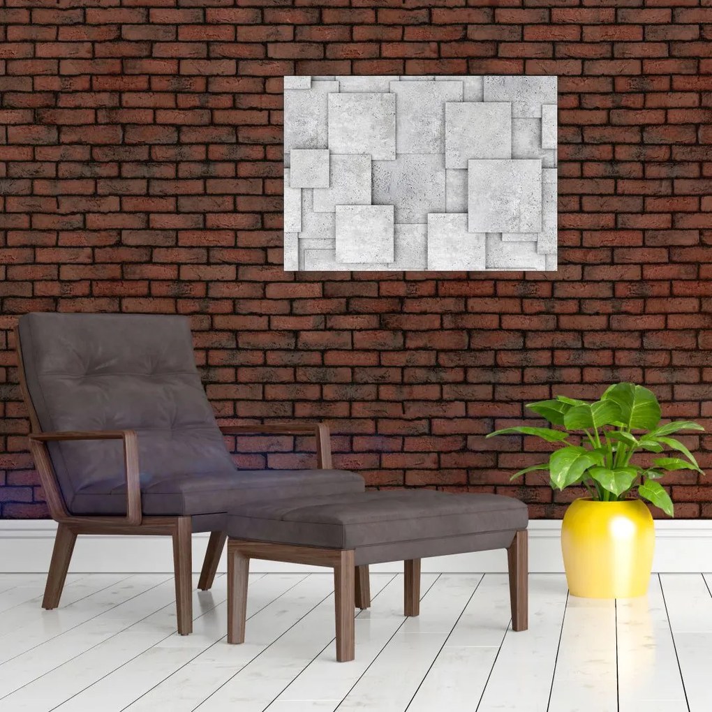 Obraz - Abstrakcja płytek betonowych (70x50 cm)