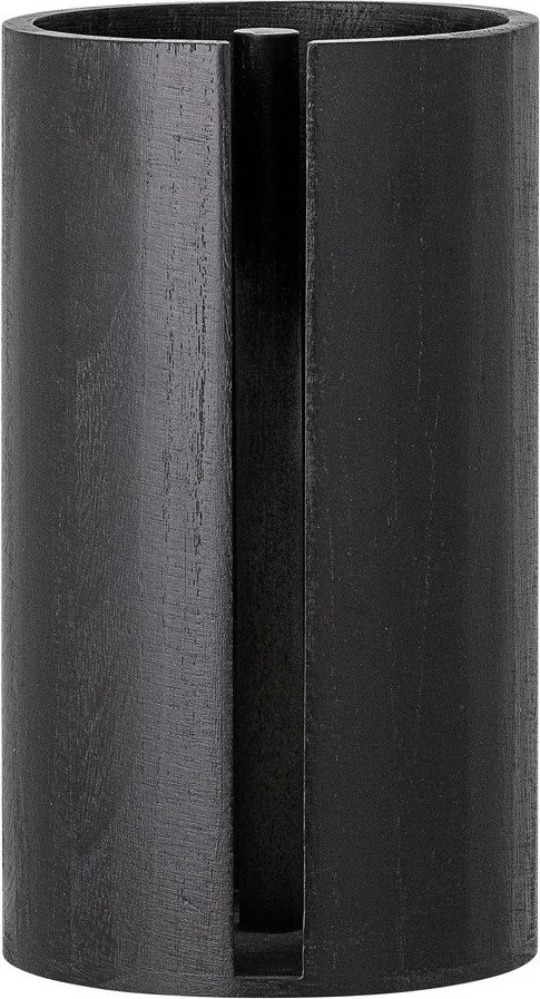 Czarny drewniany stojak na ręczniki papierowe ø 14,5 cm Celian – Bloomingville