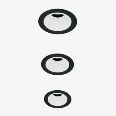 Pack 3 Wbudowanych Downlightów Led Z Okrągłymi Ramkami Ø5 Cm Do Użytku Zewnętrznego, Wykonanych Z Aluminium Luisiana - Sklum
