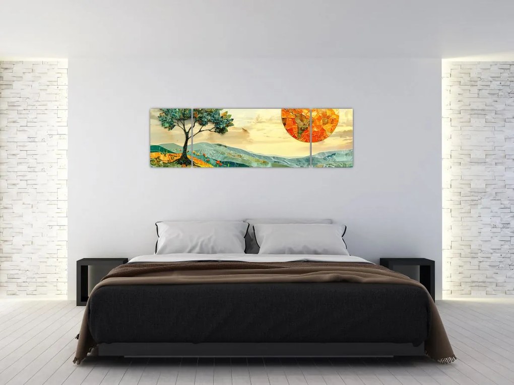 Obraz - Ilustracja krajobrazu (170x50 cm)