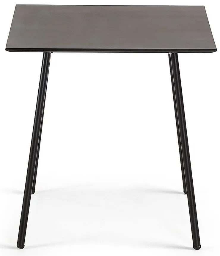 Czarny stół Kave Home Ulrich, 75x75 cm