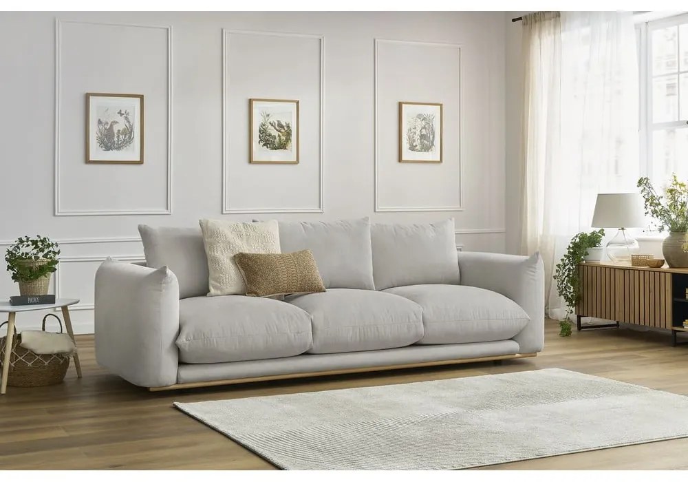 Jasnoszara sofa 265 cm Ernest – Bobochic Paris