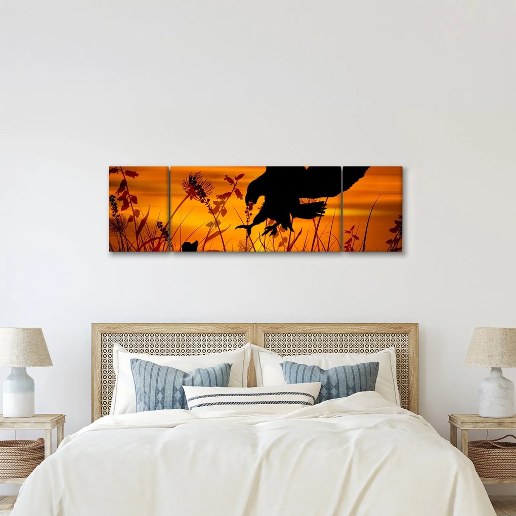Obraz sylwetki drapieżnika (170x50 cm)