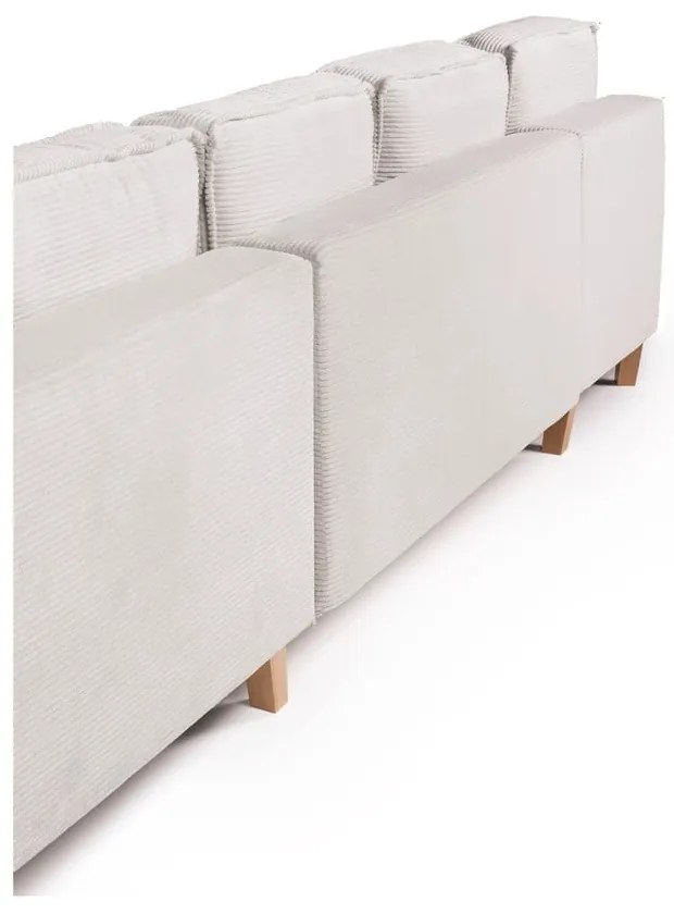 Beżowy sztruksowy rozkładany narożnik (prawostronny/w kształcie litery U) Tori – Bonami Selection