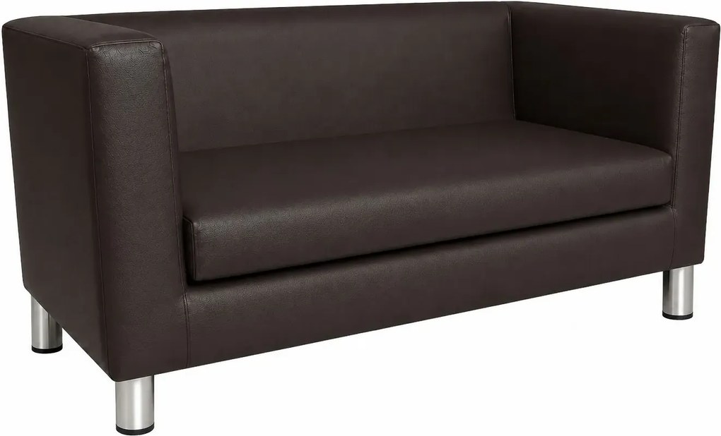 Sofa Monaco : Kolor nogi - Chrom, Kolor tkaniny - EKO-SKÓRA - 19D, Typ tkaniny - Eko-skóra , Wysokość nogi - 15 cm