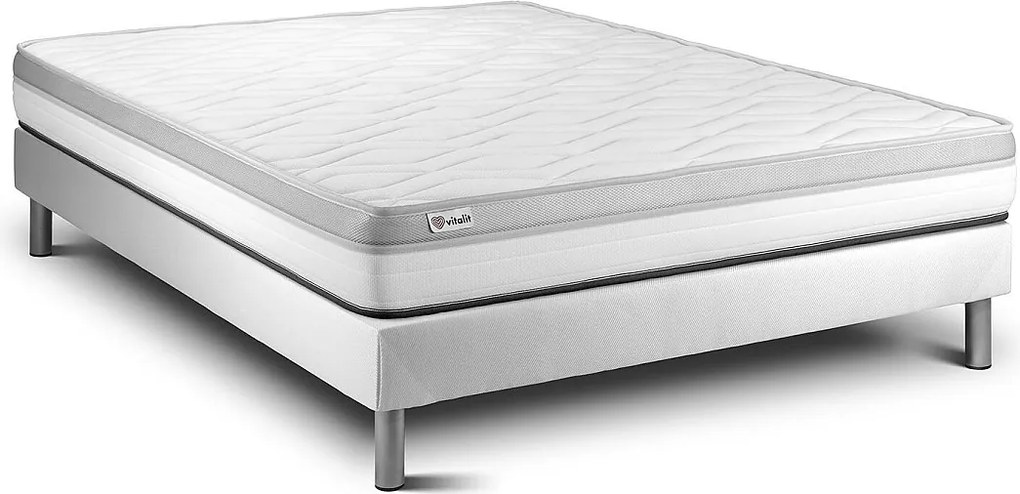 lózka z materacem VITAL RELAX 135 x 200 cm Rama lózka Bialy