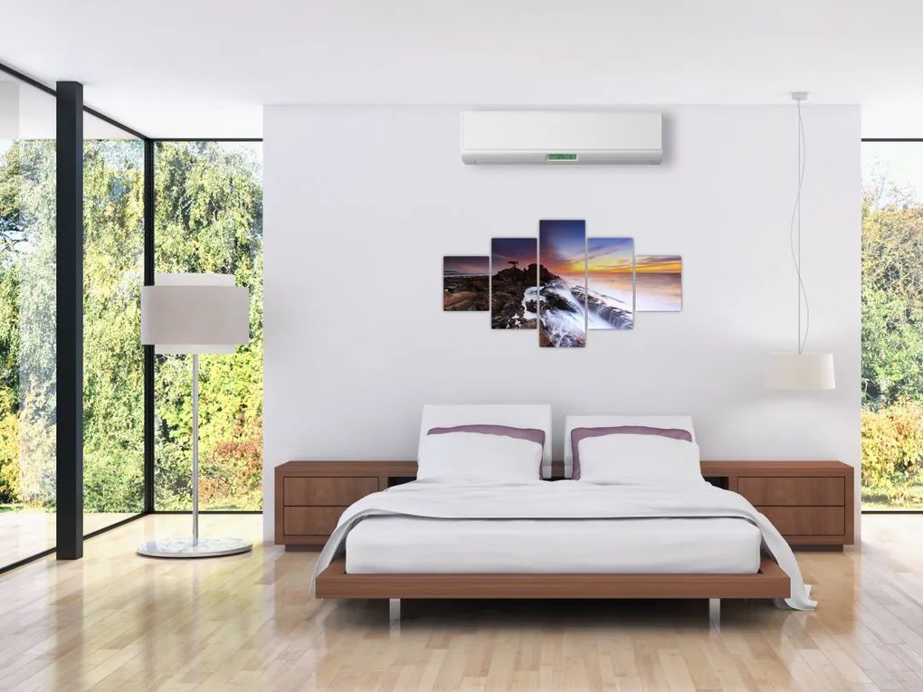 Obraz góry we mgle (125x70 cm)