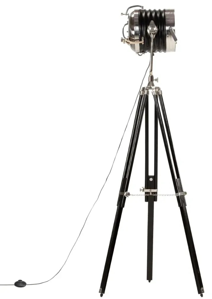 Czarna retro lampa podłogowa regulowana R4-A64