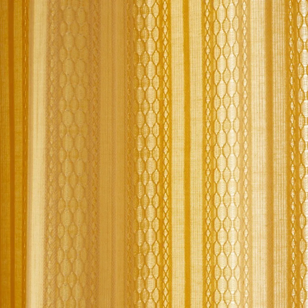 Żółta firanka 140x183 cm Zofia Broderie Anglaise – Pineapple Elephant