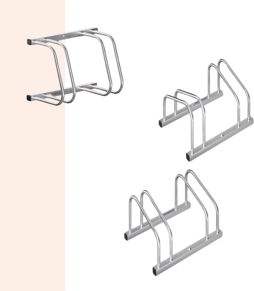 Stojak na 2 rowery BIKE, 50x32x27cm, srebrna Monzana
