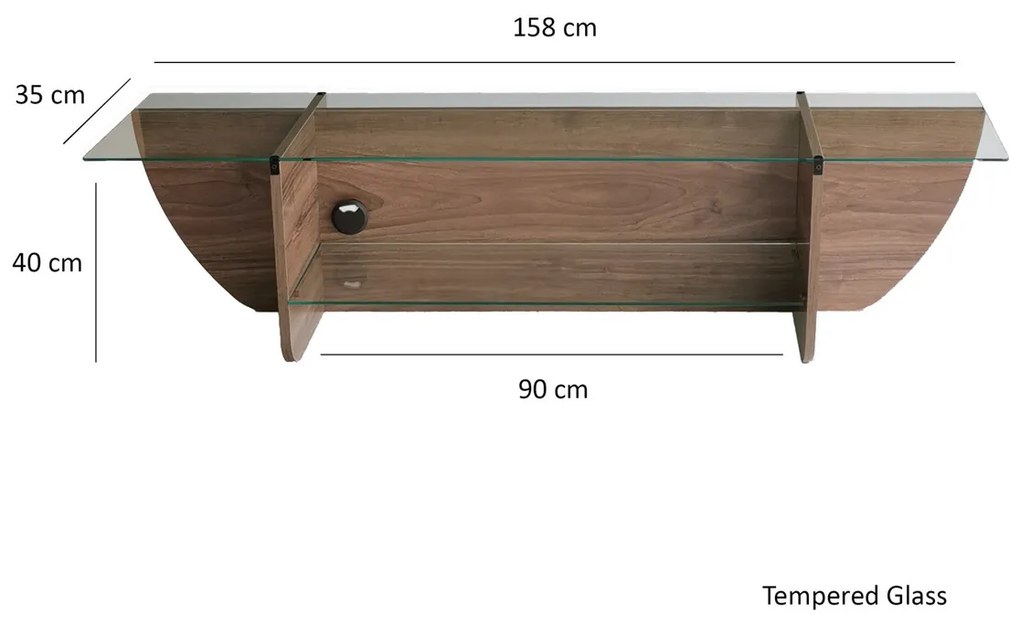 Stolik TV Lily Walnut