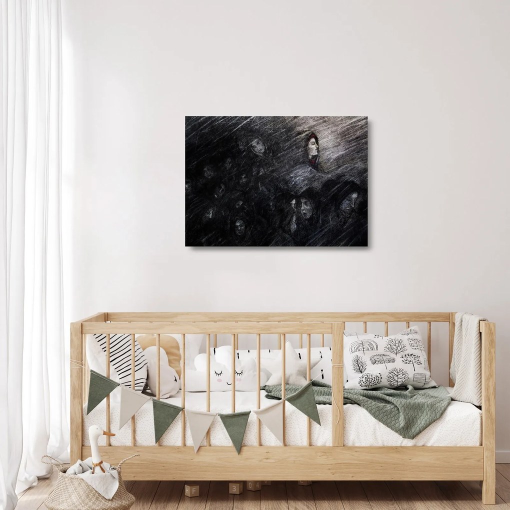 Obraz na szkle - Smutek i wyrzeczenie (70x50 cm)