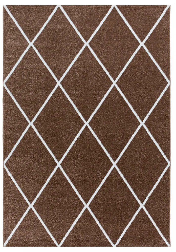 Dywan nowoczesny Rio romby ceglany 200 cm x 290 cm