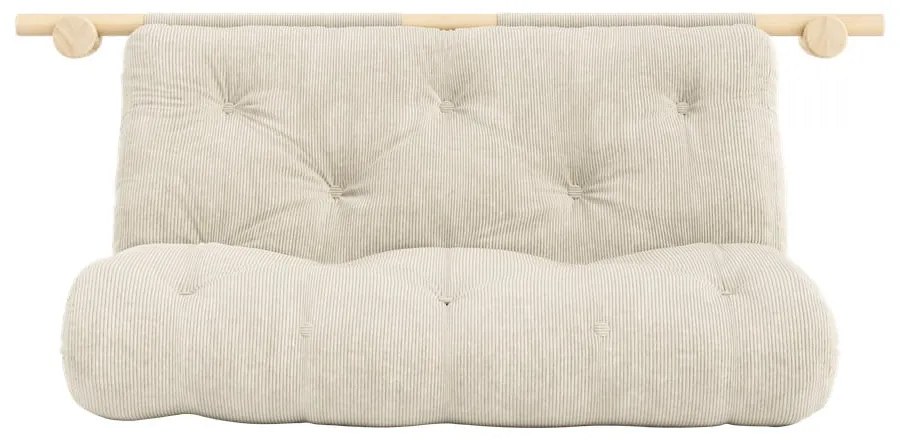 Kremowa sztruksowa rozkładana sofa 135 cm Hooked – Karup Design