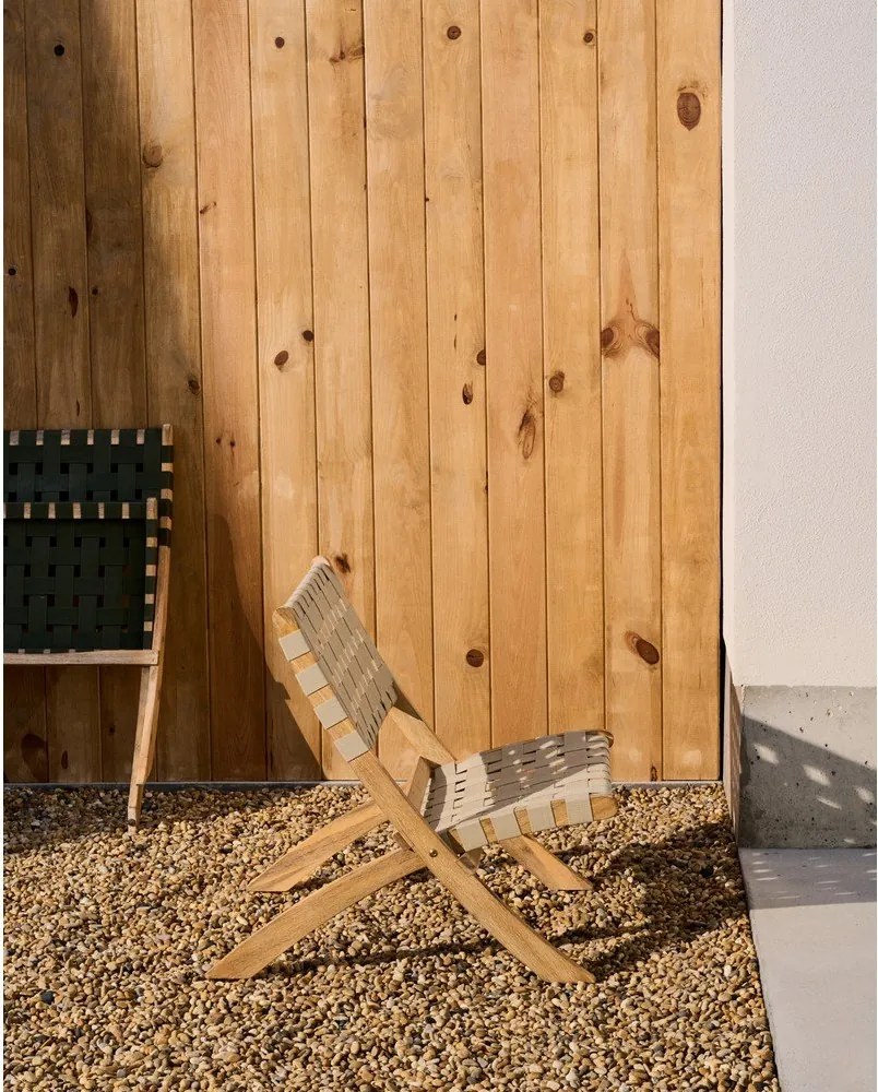 Drewniany fotel ogrodowy w naturalnym kolorze Chabeli – Kave Home