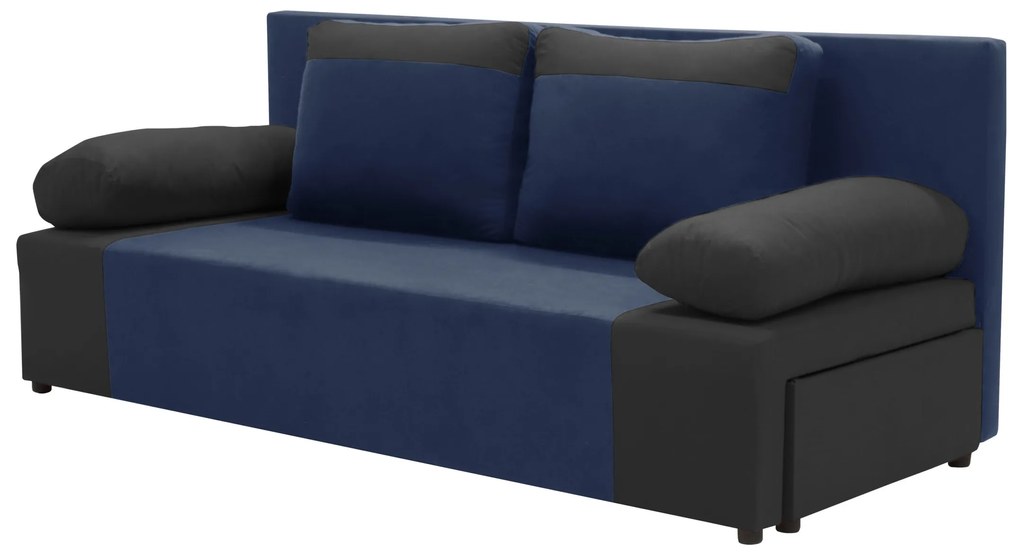 Kanapa sofa 3 os z funkcją spania SONI Granatowy/Czarny