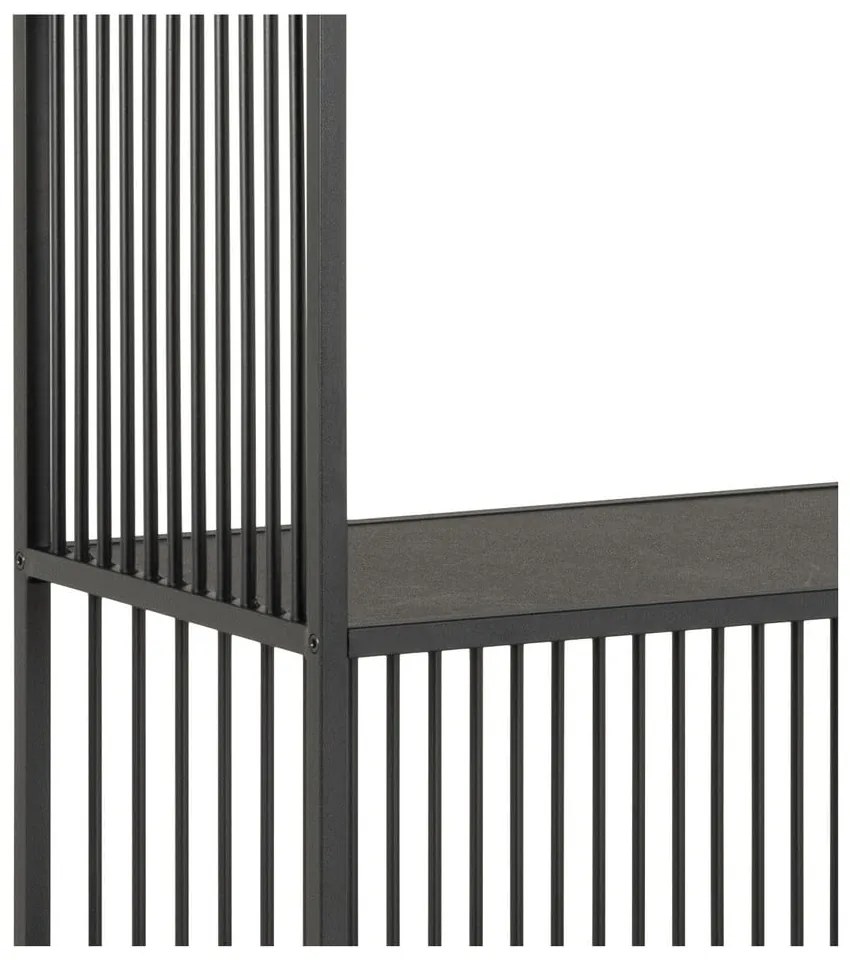 Czarny regał 120x185x35 cm Strington – Actona