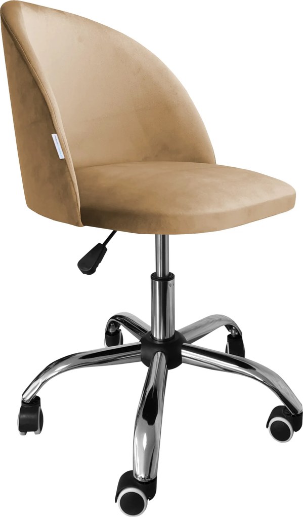 Fotel obrotowy COLIN krzesło biurowe fotel ergonomiczny do biurka : Kolor Stelaża - Chrom, Kolor tkaniny - VELVET - MG06, Typ siedziska - Siedzisko obrotowe 360°, Typ tkaniny - Velvet