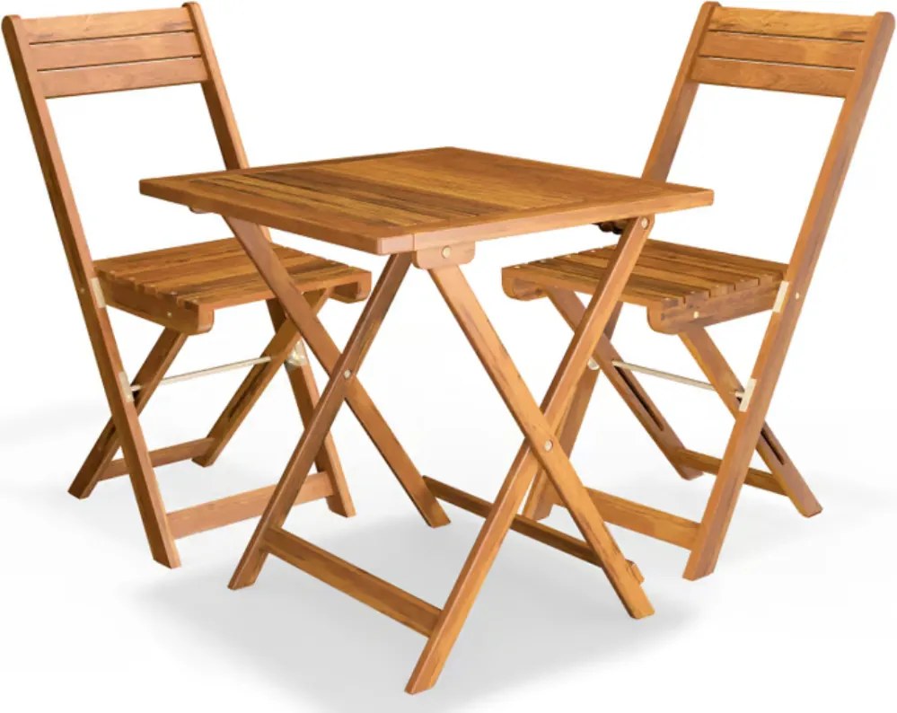 Meble balkonowe VITEK, 1+2, naturalny brąz Casaria