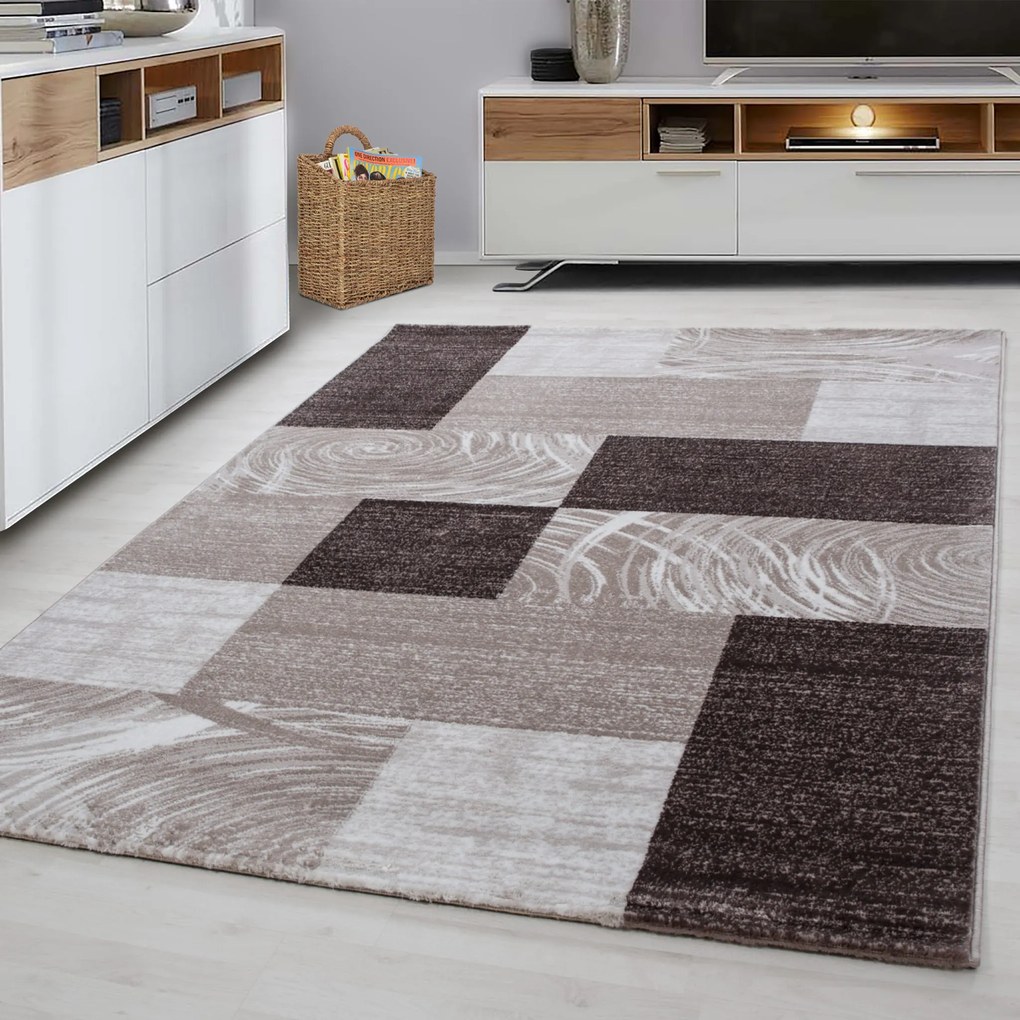 Dywan nowoczesny Parma prostokąty brązowy 140 cm x 200 cm