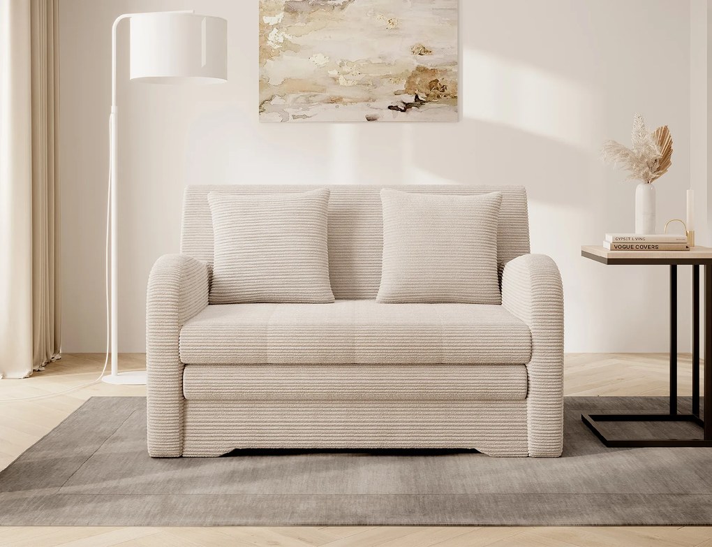 Beżowa 2-osobowa sofa ARIO JARELL, rozkładana