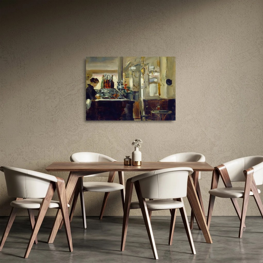 Obraz na szkle - Style of Edouard Manet, Bon Bock Cafe, reprodukcje (70x50 cm)