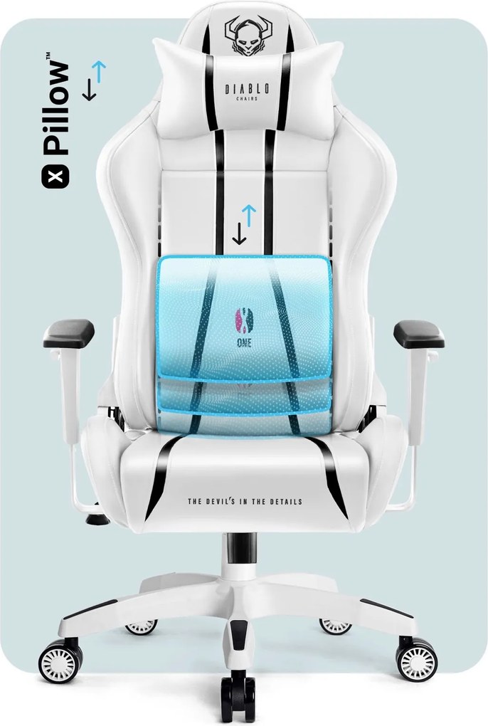 Fotel gamingowy Diablo X-One 2.0 King Size biały