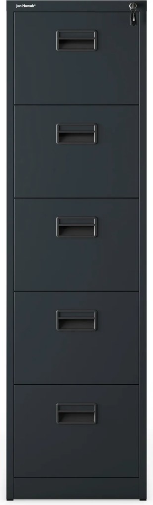 Szafa kartotekowa metalowa antracytowa: SARA V5, 460 x 1625,5 x 600 mm