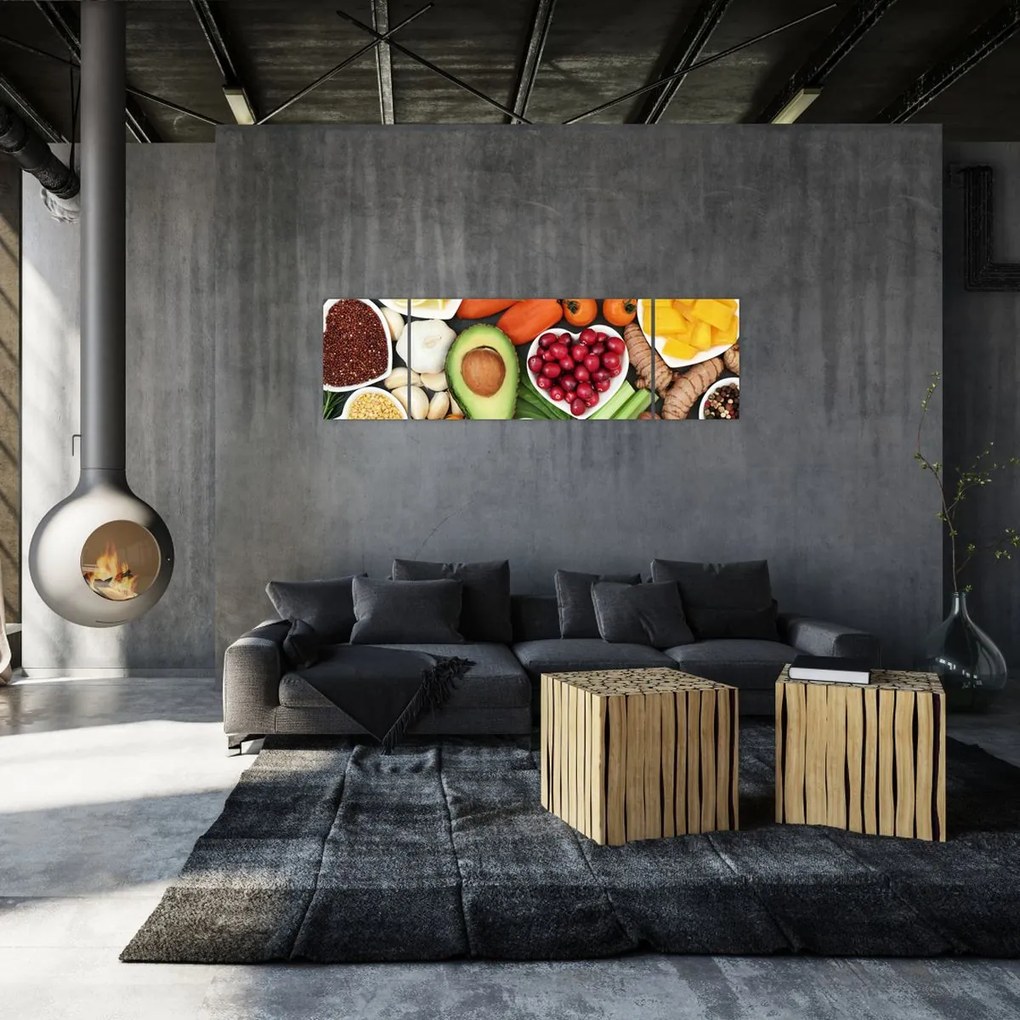 Obraz - Zdrowa żywność (170x50 cm)