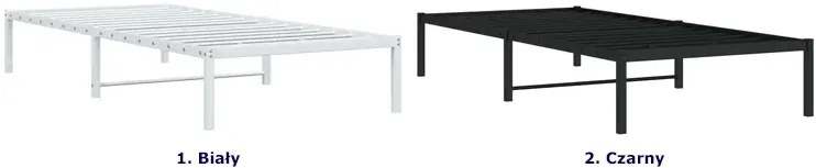 Czarne metalowe łóżko pojedyncze 100x200 cm E7-T88