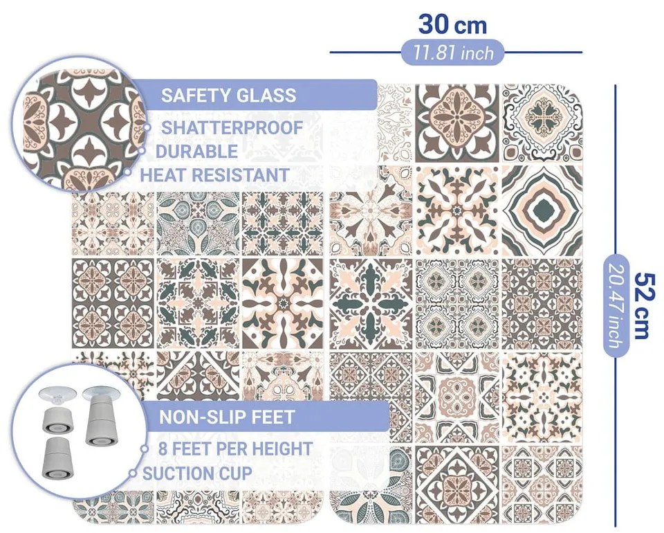 Zestaw 2 szklanych płyt ochronnych na kuchenkę Wenko Universal Tile