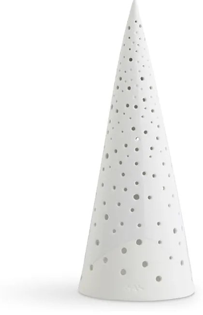 Biały świąteczny świecznik z porcelany kostnej Kähler Design Nobili, wys. 30 cm