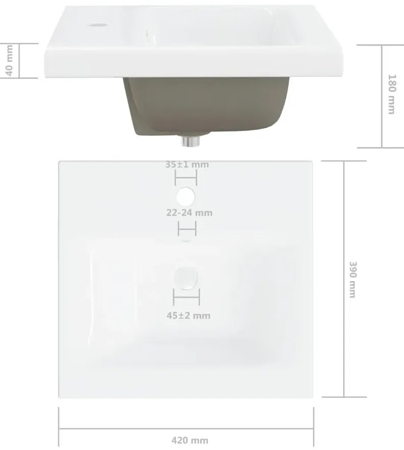 Ceramiczna umywalka wpuszczana z baterią H7-T89