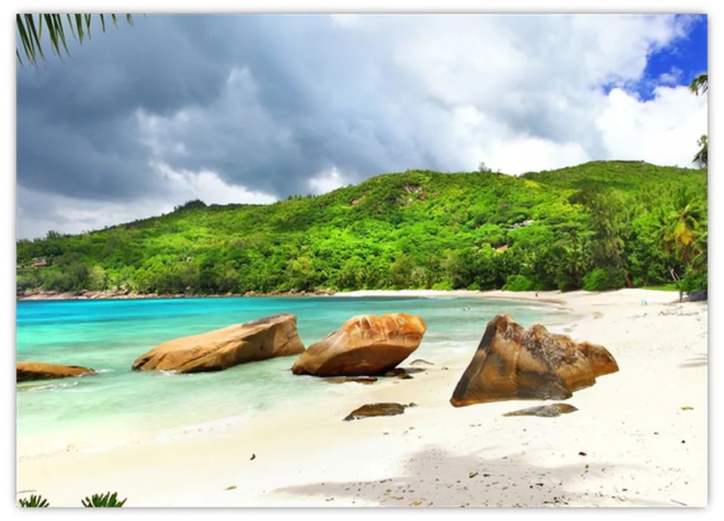 Obraz na szkle - Takamaka, Seszele (70x50 cm)