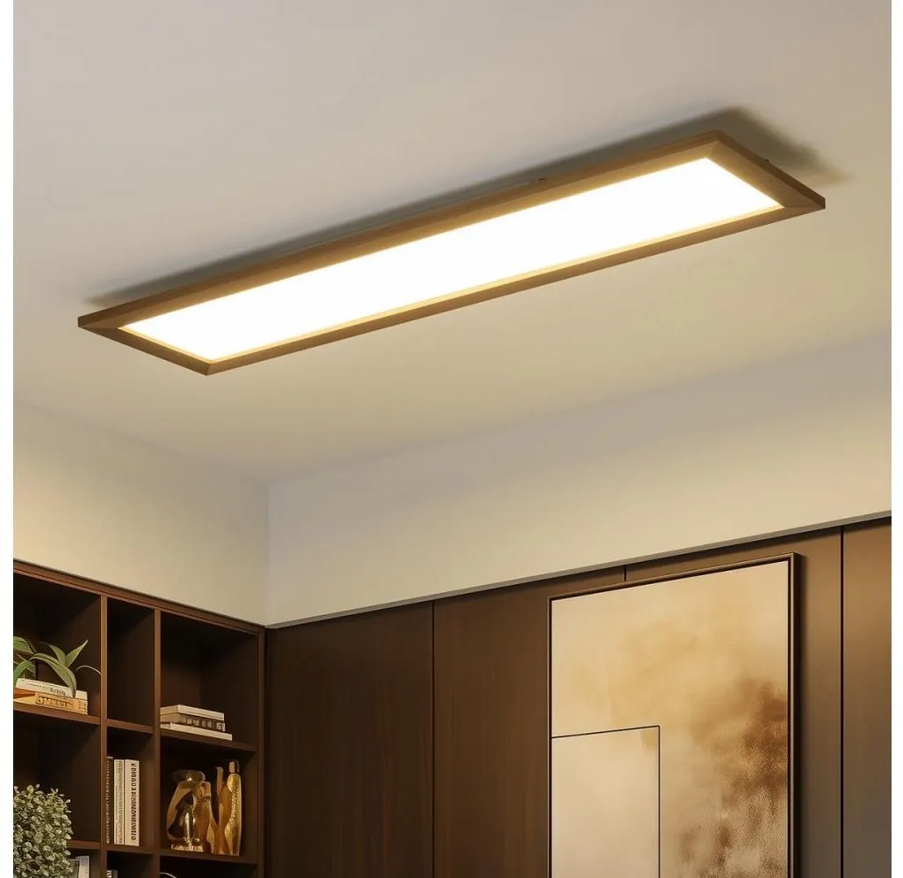 Brilagi - LED Plafon SLIMFRAME WOOD LED/58W/230V 124x34 cm ciemnobrązowy