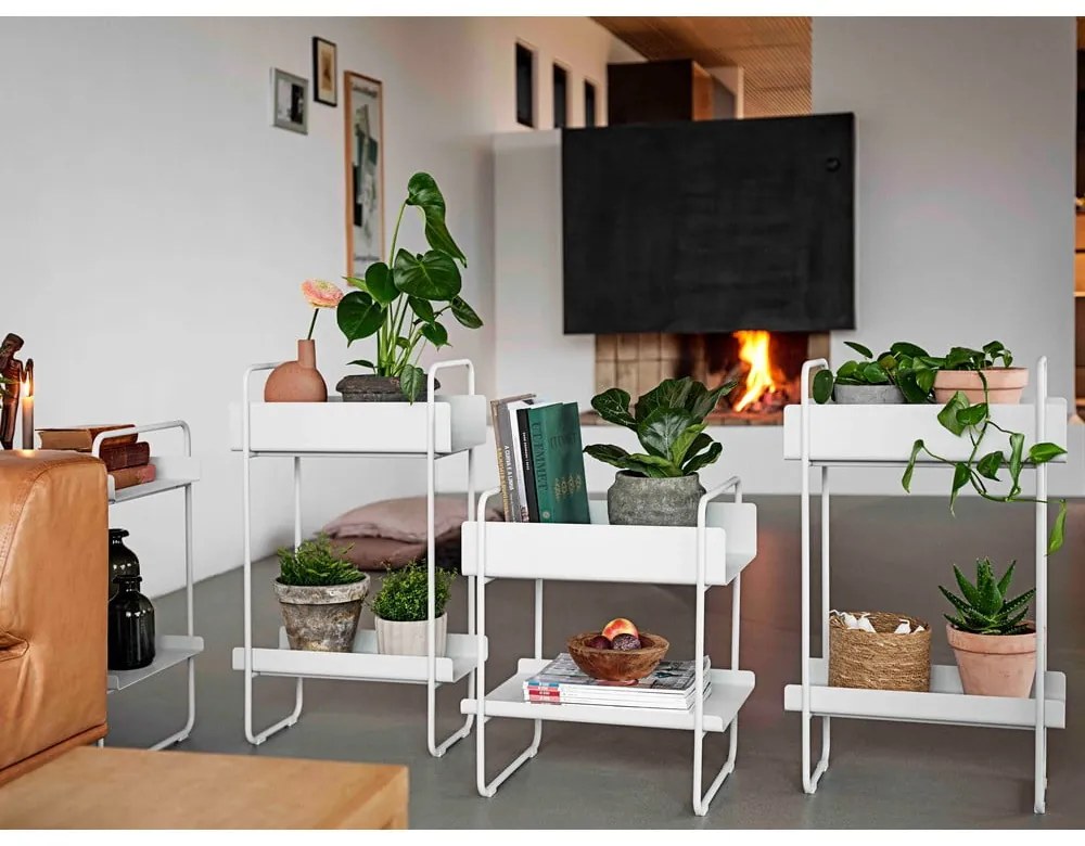 Jasnoszara metalowa konsola 24x48 cm A-Console – Zone