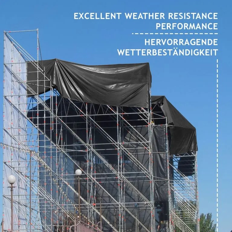 Plandeka JAGO 650 g/m², aluminiowe oczka, antracyt, 5x7 m