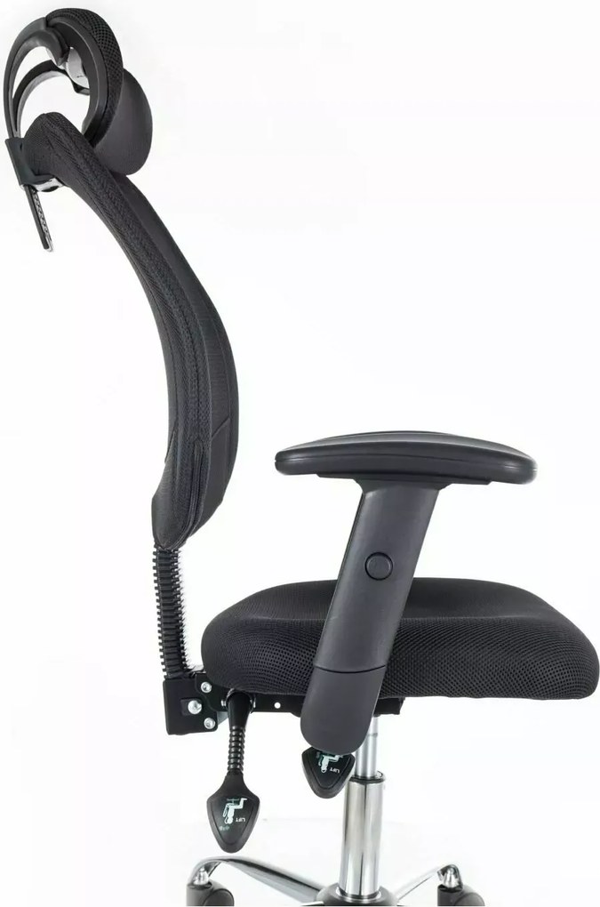 Czarny fotel biurowy FLEXISEAT Q-118RC