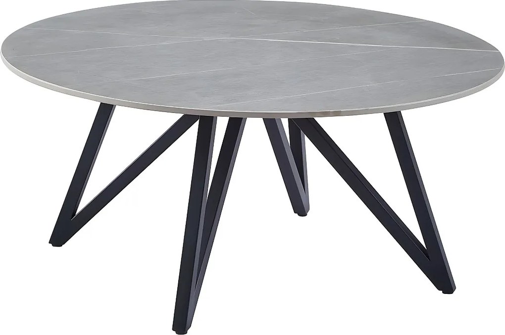 Stolik kawowy - ceramiczny - szary - BELIZEA