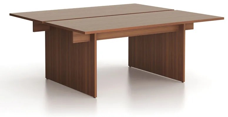 Biurko DOUBLE SOLID, 180x165 cm, orzech